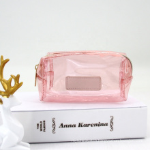 Waterproof Pink Clear Beauty Make up Bag Custom PVC Organizer Women Zipper Makeup Cosmetic Bag